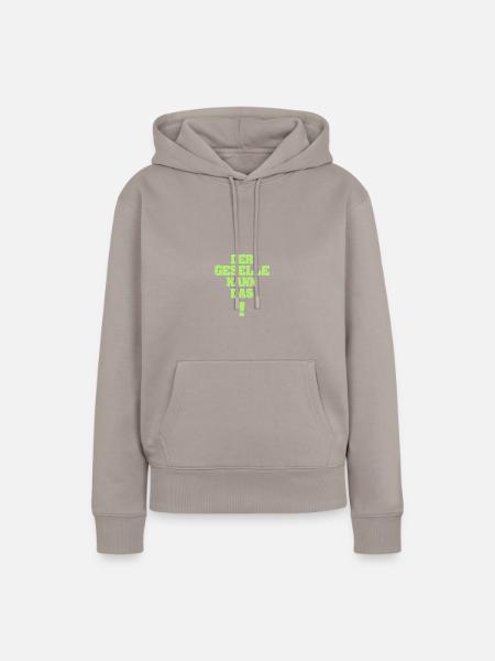 Geselle als Lustig - Frauen Premium Bio Hoodie - Taupe