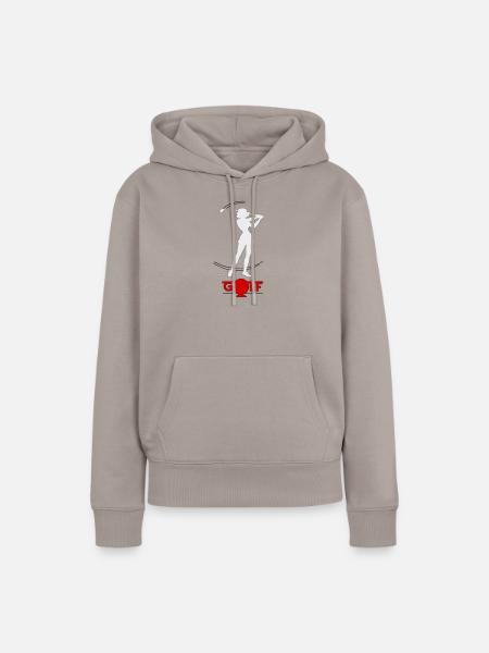 Retro golfer - Women’s Premium Organic Hoodie - taupe