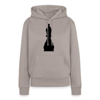 Bischof Läufer - Frauen Premium Bio Hoodie - Taupe - Vorne - Julia (174cm)