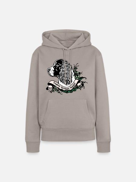 Springer Spaniel Anno 1900 - Frauen Premium Bio Hoodie - Taupe