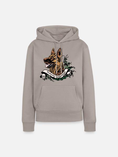 Schäferhund Anno 1900 - Frauen Premium Bio Hoodie - Taupe