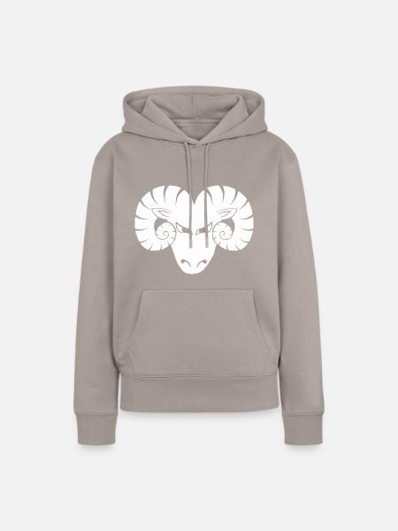 Widder - Frauen Premium Bio Hoodie - Taupe