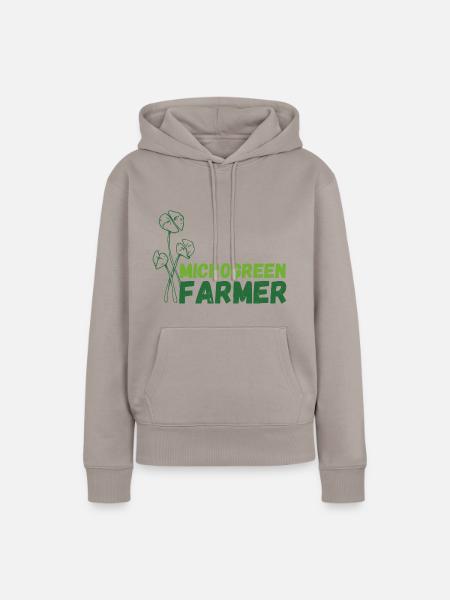 Microgreens Farmer - Frauen Premium Bio Hoodie - Taupe