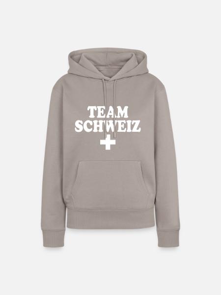 Team schweiz - Frauen Premium Bio Hoodie - Taupe