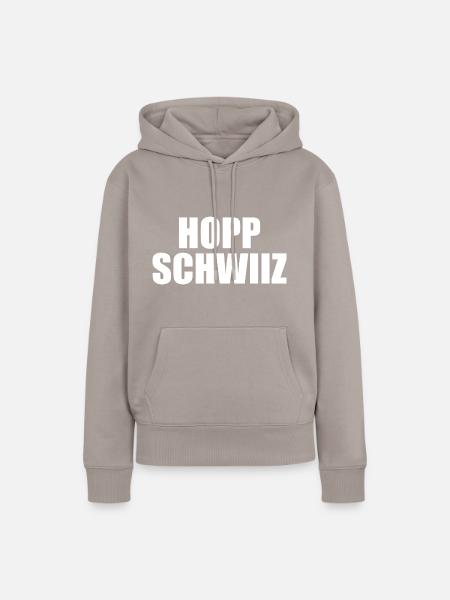 Hopp schwiiz - Frauen Premium Bio Hoodie - Taupe