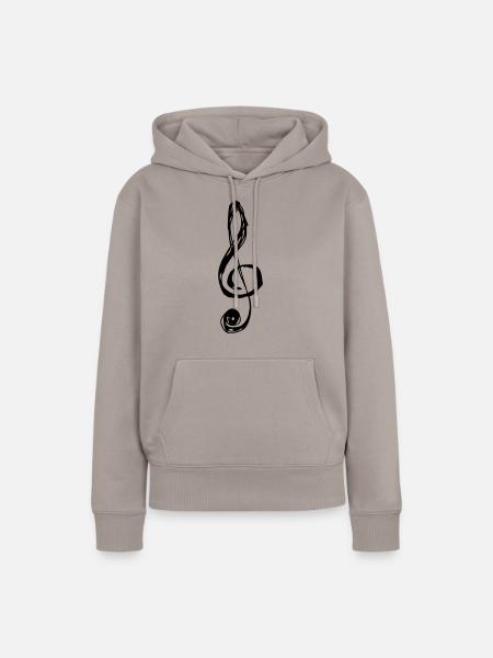 note - Frauen Premium Bio Hoodie - Taupe