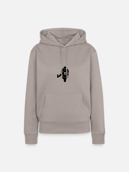 Motard - Sweat à capuche Premium bio Femme - taupe