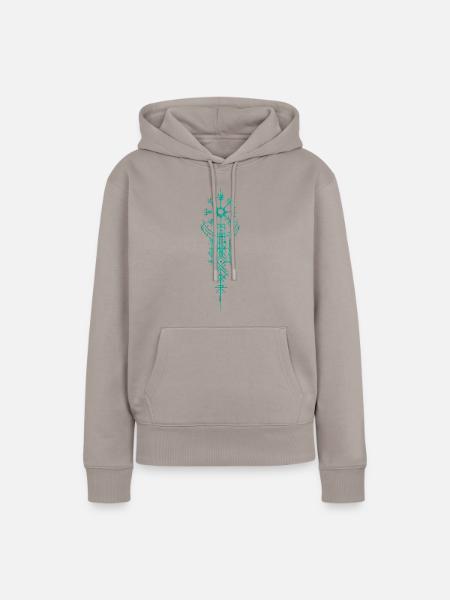 Wikinger Symbol - Frauen Premium Bio Hoodie - Taupe