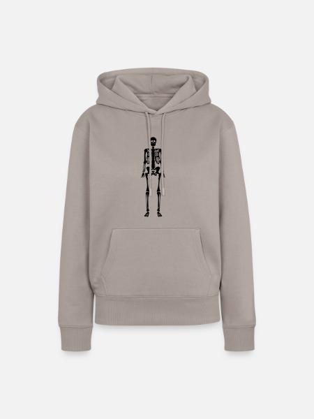 skull design - Frauen Premium Bio Hoodie - Taupe
