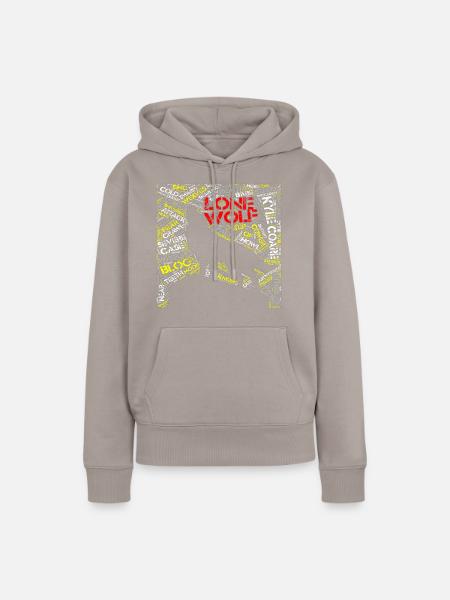 Einsamer Wolf - Frauen Premium Bio Hoodie - Taupe