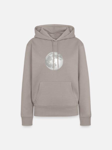 Mond - Frauen Premium Bio Hoodie - Taupe