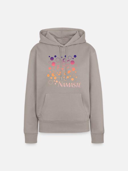 Yoga Namaste - Frauen Premium Bio Hoodie - Taupe