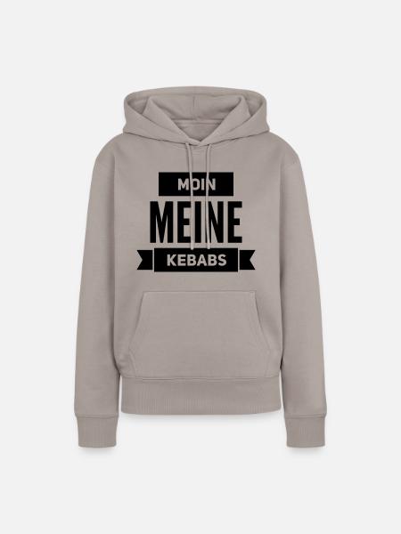 Moin meine Kebabs - Frauen Premium Bio Hoodie - Taupe