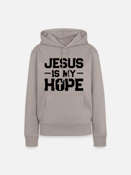 jesus hoffnung - Frauen Premium Bio Hoodie - Taupe
