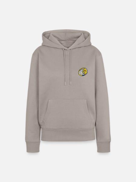 Adventure Time Finn and Jake Als Stick-Design - Frauen Premium Bio Hoodie - Taupe