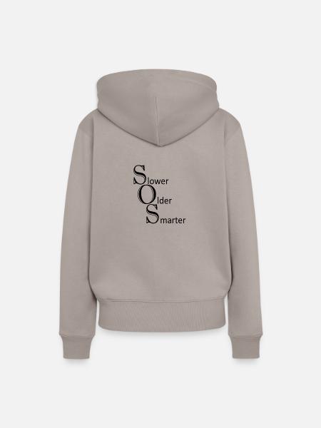 SOS - Frauen Premium Bio Hoodie - Taupe