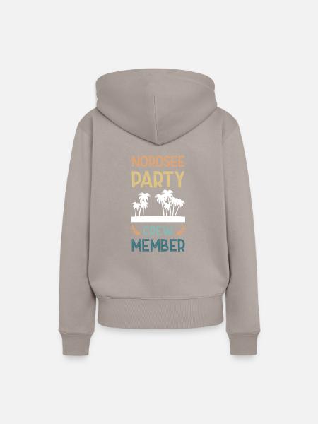 Nordsee Party Crew - Frauen Premium Bio Hoodie - Taupe