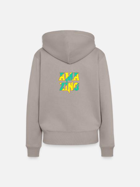 amazing bright - Frauen Premium Bio Hoodie - Taupe