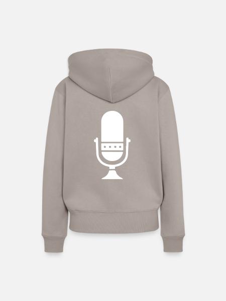 Mikrofon Podcast - Frauen Premium Bio Hoodie - Taupe