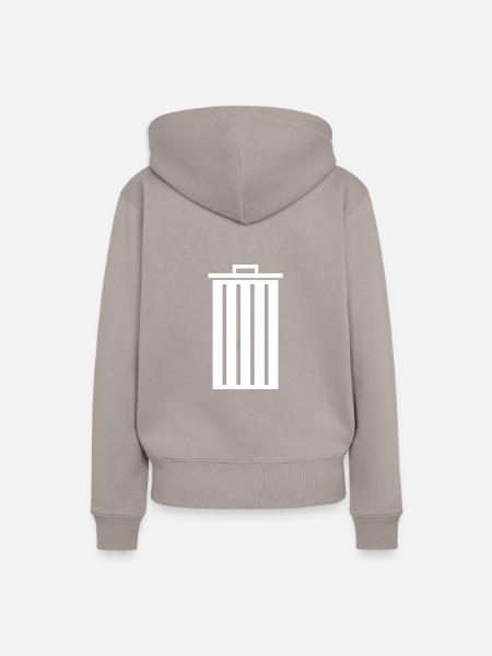 Mülltonne - Frauen Premium Bio Hoodie - Taupe