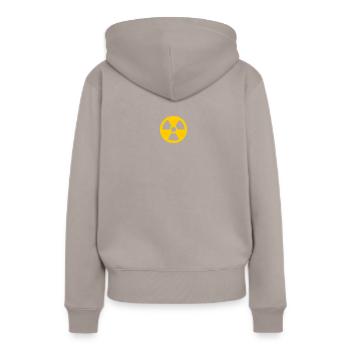 Atomique - Atom - Atomique - Sweat à capuche Premium bio Femme - taupe - Dos - Julia (174cm)