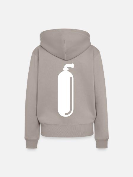 Sauerstoff Tauchen symbol - Frauen Premium Bio Hoodie - Taupe