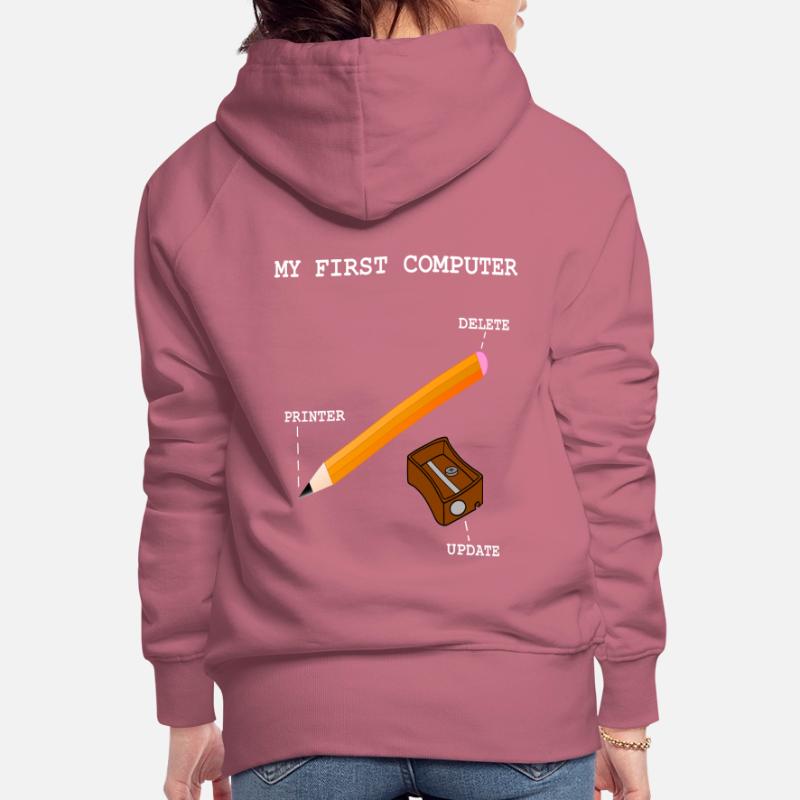 Computer PC Printer Calculator Write Women’s Premium Organic Hoodie