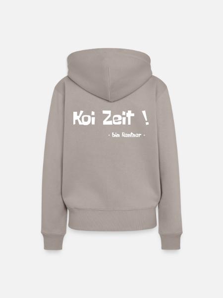 Koi Zeit! - Frauen Premium Bio Hoodie - Taupe
