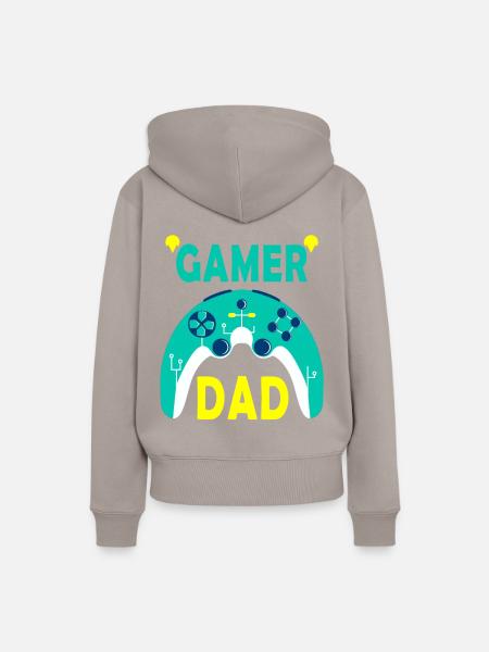 Gamer Dad - Frauen Premium Bio Hoodie - Taupe