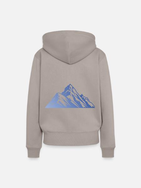 Mountains Silhouette - Frauen Premium Bio Hoodie - Taupe