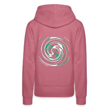 motifs de transe - Sweat à capuche Premium bio Femme - mauve - Dos - Isabella (175cm)
