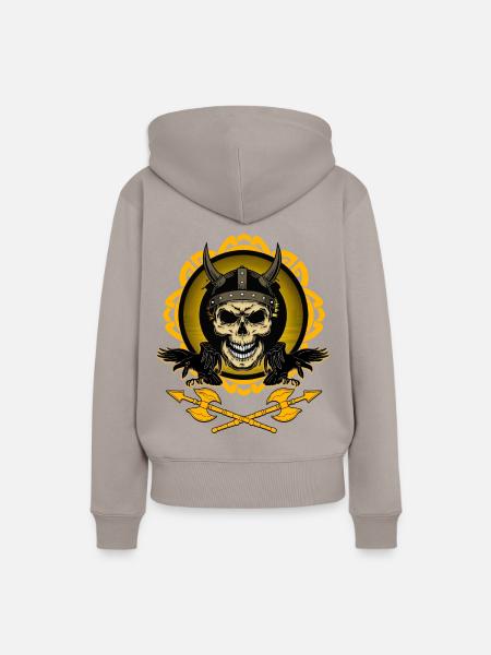 VIKINGS - Frauen Premium Bio Hoodie - Taupe