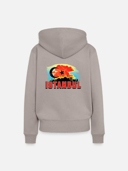 Istanbul - Frauen Premium Bio Hoodie - Taupe