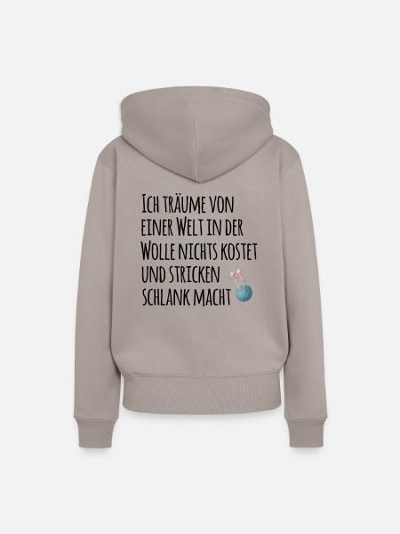 Schöner Wolle Spruch für Mütter Geschenk - Frauen Premium Bio Hoodie - Taupe