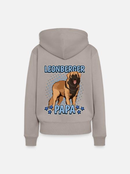 Leonberger Papa - Frauen Premium Bio Hoodie - Taupe