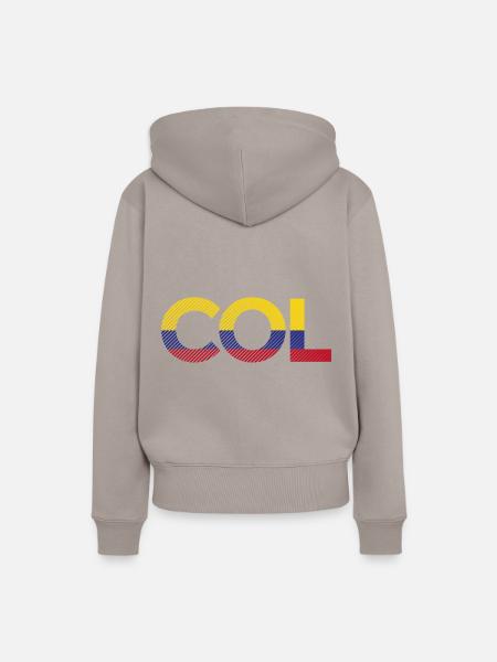 Kolumbien - Frauen Premium Bio Hoodie - Taupe