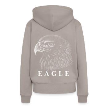 aigle - Sweat à capuche Premium bio Femme - taupe - Dos - Julia (174cm)