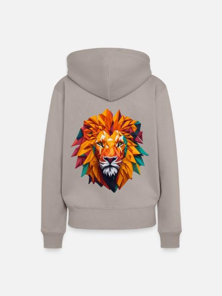 Löwenkopf - Frauen Premium Bio Hoodie - Taupe
