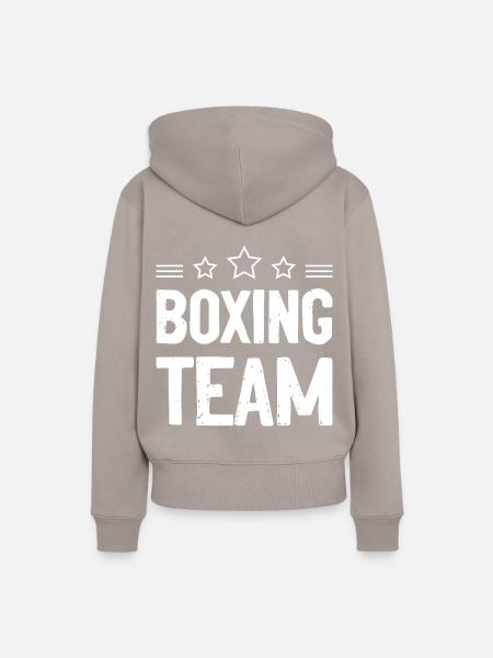 Boxing Team - Frauen Premium Bio Hoodie - Taupe