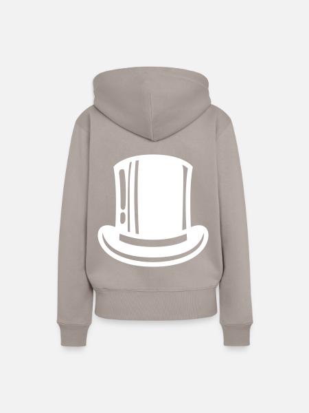 Bräutigam Zylinder - Frauen Premium Bio Hoodie - Taupe