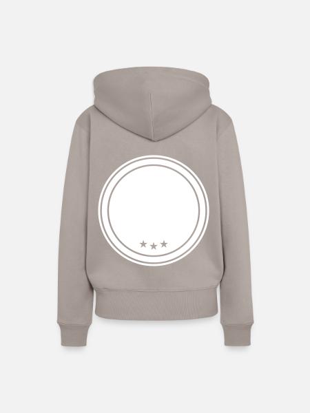 kreis emblem - Frauen Premium Bio Hoodie - Taupe