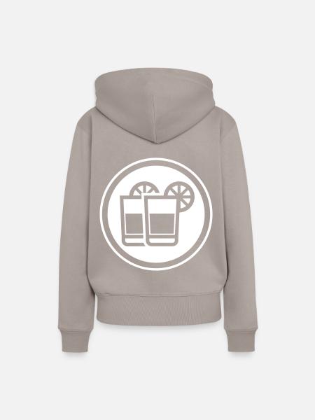 Cocktail Icon - Frauen Premium Bio Hoodie - Taupe
