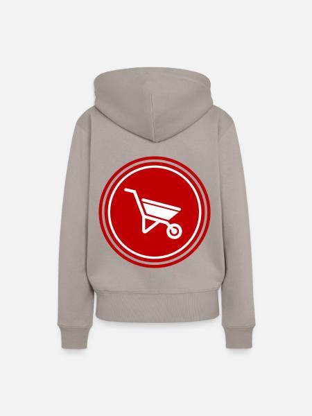 Schubkarre Symbol - Frauen Premium Bio Hoodie - Taupe