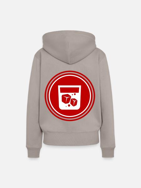 Whisky Icon - Frauen Premium Bio Hoodie - Taupe