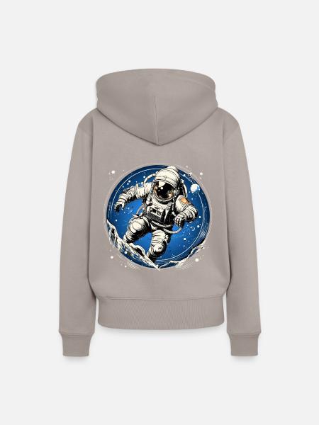 Astronaut - Frauen Premium Bio Hoodie - Taupe