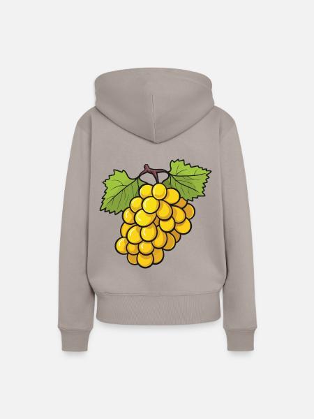 Weintrauben Symbol - Frauen Premium Bio Hoodie - Taupe