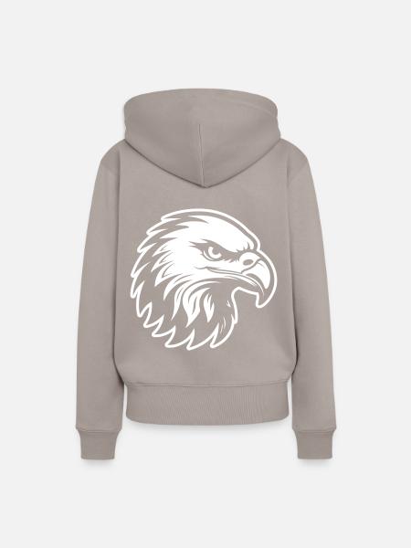 Adler Kopf - Frauen Premium Bio Hoodie - Taupe