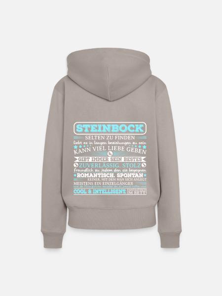 Steinbock Sternzeichen Eigenschaften - Frauen Premium Bio Hoodie - Taupe