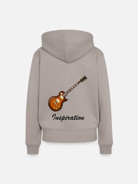 Gitarre Shirt! Geschenk Gibson Idee - Frauen Premium Bio Hoodie - Taupe