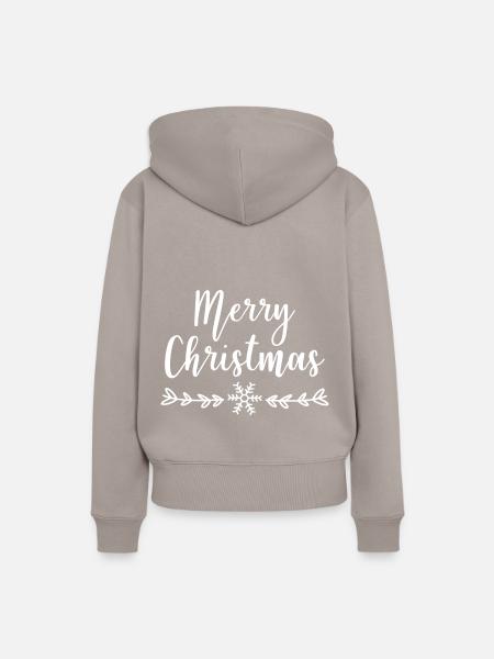 Merry Christmas - Frauen Premium Bio Hoodie - Taupe